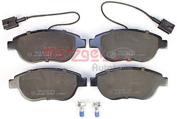Jeu de 4 plaquettes de frein METZGER ref. 1170504